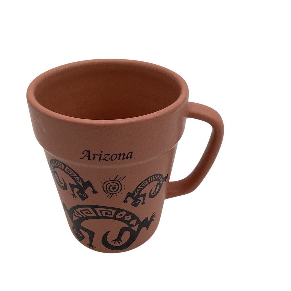 Arizona Souvenir Coffee Mug Cup Terracotta Style Southwestern Lizard‎